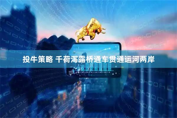 投牛策略 千荷泻露桥通车贯通运河两岸